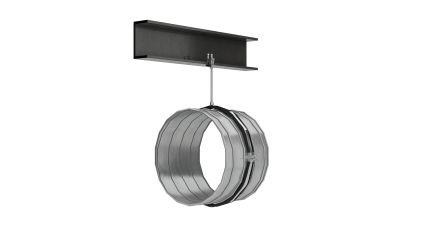 Крепление воздуховодов к металлическим балкам и прогонам