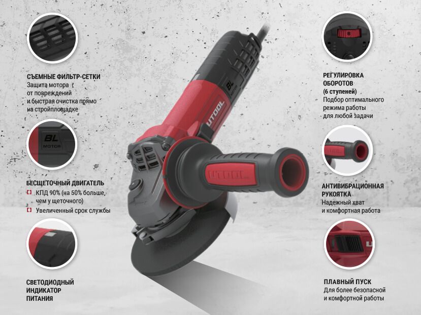 Болгарка сетевая AG 125-15 BL 