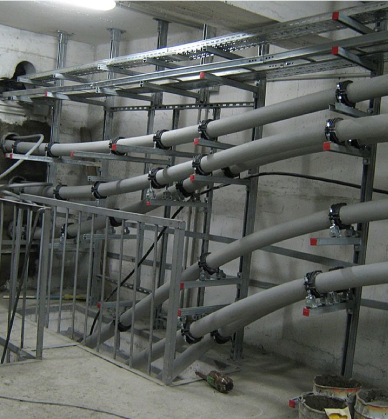 Крепление кабелей среднего и высокого напряжения