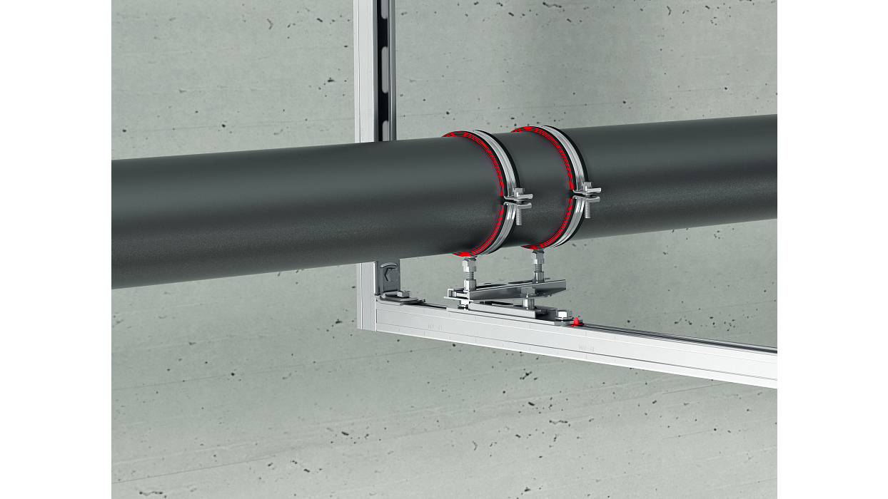 Трубный хомут MP-PI-RU 32-35 M8/M10